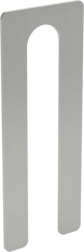 1008-1010 Karbon Çelik Oluklu Şim, 2-1/2" Uzunluk, 0.032" Kalınlık