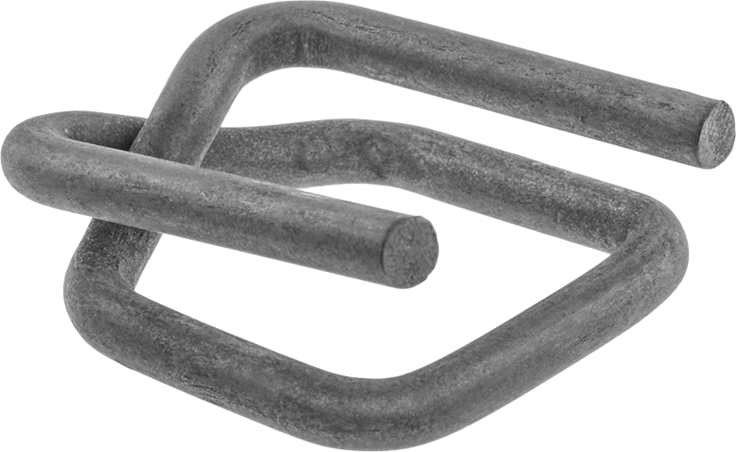 Plastik Çemberleme için Tokalar, Düşük Gerilim, Çelik, 5/8" Genişlikte Çemberleme için, 1" Uzunluk