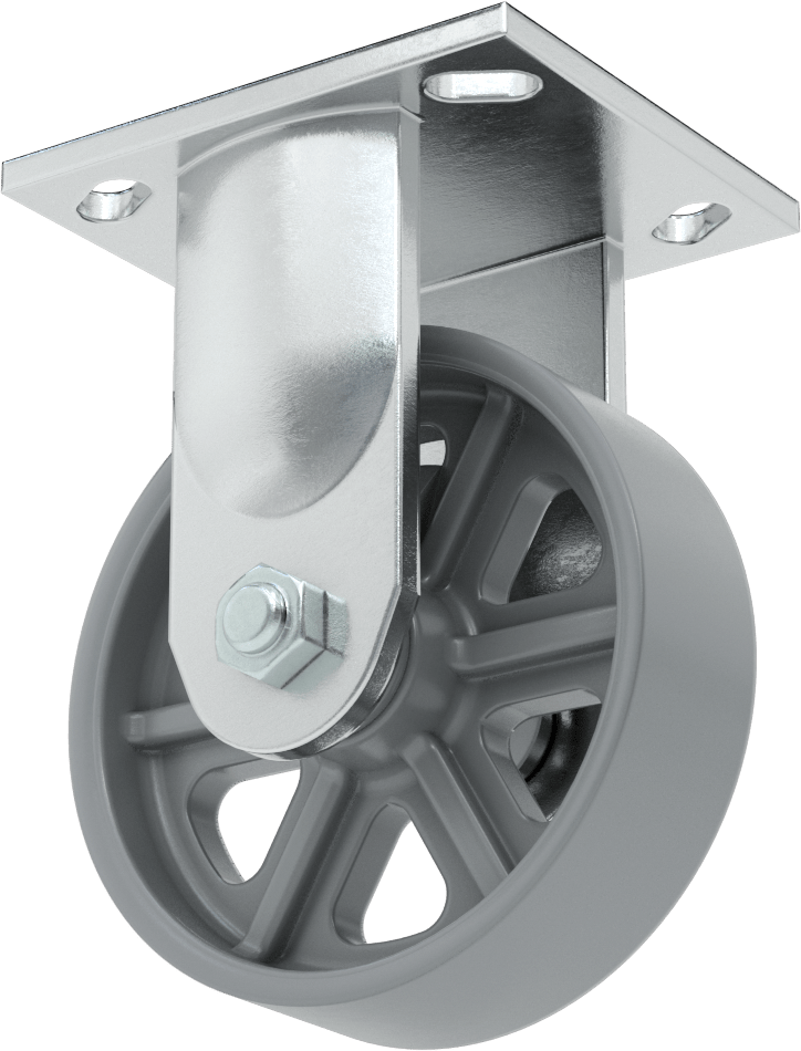4-1/2" x 4" Montaj Plakalı Samson Tekerlek, 5" Çaplı Metal Tekerlekli Sert