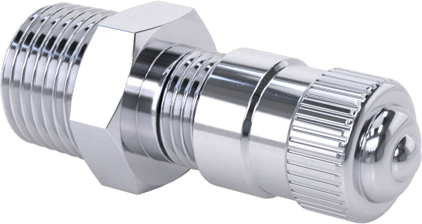 Hava Doldurma Vanası, Nikel Kaplı Pirinç, NPT x 7/16" Uzunluğunda Schrader, 200 PSI — Basınçlı Hava, Pirinç, 200 psi