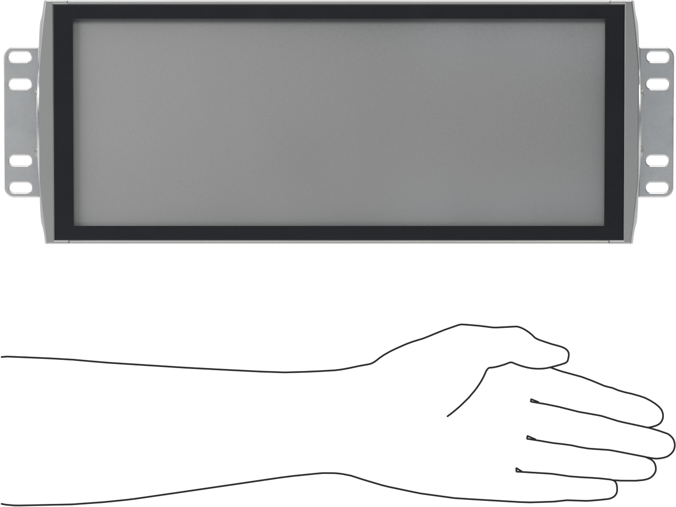 Panel Makine Işığı, Arka Bağlantı, 14-5/8" Toplam Uzunluk, 6700 lümen