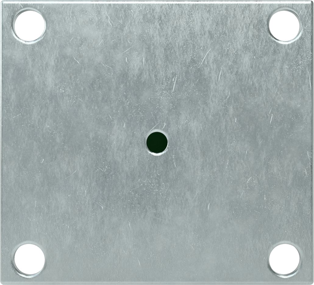 5-1/2" x 5" Plakalı Yüksek Kapasiteli Spartan Tekerlek, 6 inç Çapında 75D Durometre Poliüretan Tekerlekli Sert