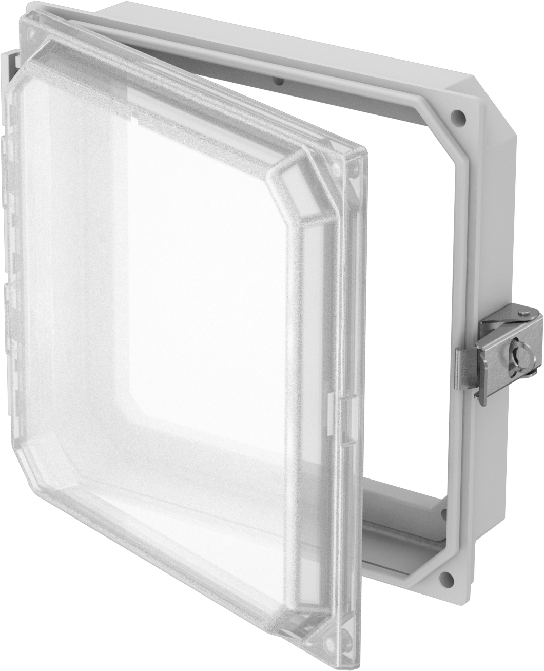 Muhafazalar için Şeffaf HMI Kapağı, Hızlı Açma Mandal Kapatma, 8-1/2" Yükseklik x 9-1/4" Genişlik