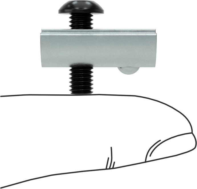 T-Yuvalı Çerçeve Bağlantı Elemanları, Kendinden Hizalamalı Somun ve 10-32 x 5/8" Vida, 1.5 inç ve 40 mm Ray