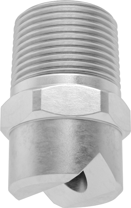 Düz Püskürtme Nozulu, 303 Paslanmaz Çelik, 1 NPT Erkek, 20 PSI'da 28.3 gpm