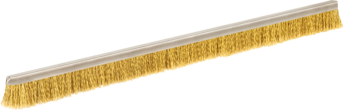 Pirinç Kıllı Sıkı Sızdırmazlık Şerit Fırçası, Statik Kontrol, 3/16" Genişlik x 7/32" Yükseklik Destek, 1" Toplam Yükseklik