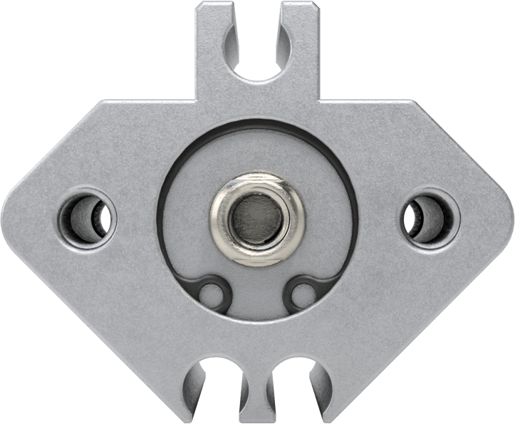 Esnek Montajlı Hava Silindiri, Çift Etkili, 1/2" Delik Çapı, 0.98" Genişlik, 3/16" Strok Uzunluğu