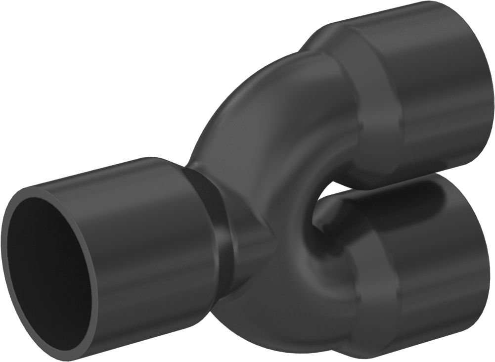Plastik Boru için Soket Bağlantılı Fitting, Hava ve Su için, 1-1/4" Dış Çaplı Boru için Y Bağlantı Elemanı — 1 1⁄4", Y, Plastic, PVC