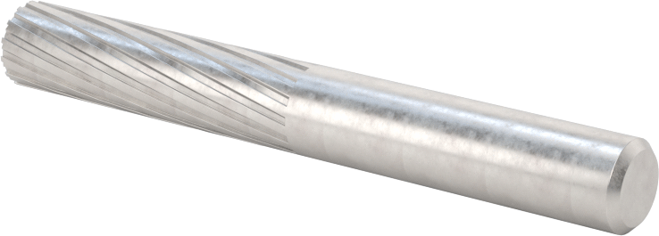 1/4" Çaplı Şaftlı Karbür Freze Ucu, Düz Kesici Silindir, Ticaret No. Sb-1L, Tek Kesim