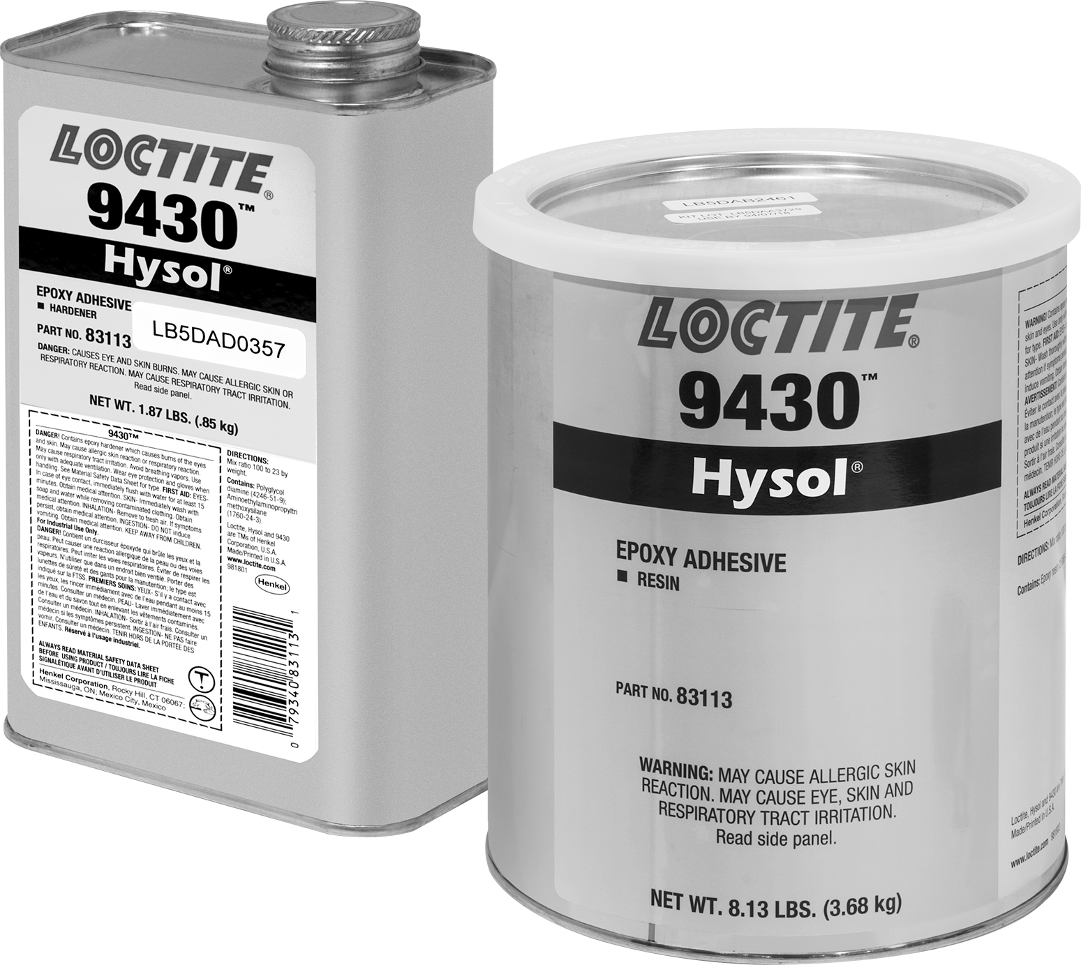Yapısal Yapıştırıcı, Epoksi, Loctite®, 9430, 1.25 Galonluk Teneke Kutu