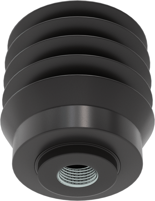 Vakum Vantuzu, Yükseklik Ayarlı, Çoklu Körük, 2.75" Vantuz Çapı, 3/8 NPT Dişi
