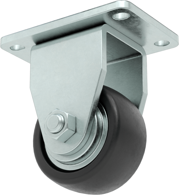 Creston Tekerlek, 2-1/2" Çapında 80A Durometreli Kauçuk Tekerlekli Sert — 2 1⁄2", Levha, Sert