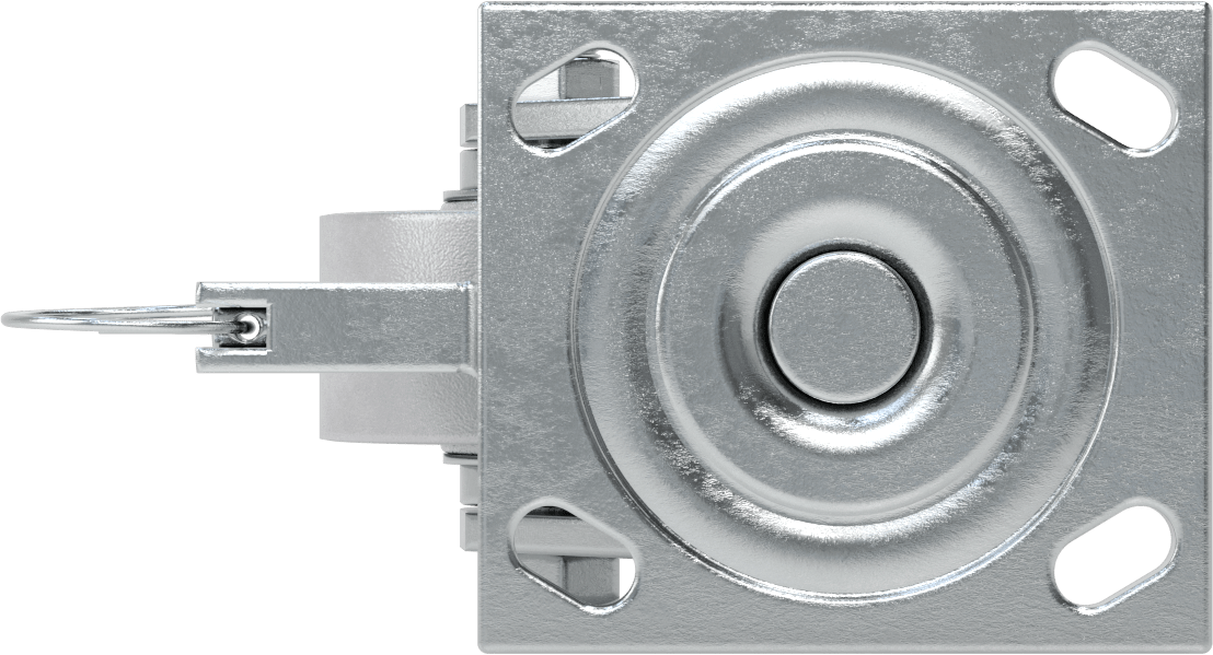 4-1/2" x 4" Montaj Plakalı Samson Tekerlek, Döner Kilitli ve 3-1/4" Çaplı Metal Tekerlekli Döner