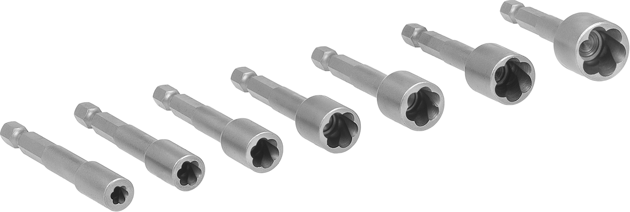 Elektrikli Aletler için Harici Tutamaklı Çıkarıcı — Sağ El, Sol El, 7, 3⁄16", 1⁄4", 5⁄16", 3⁄8", 7⁄16", 1⁄2", 8 mm, 10 mm, 11 mm