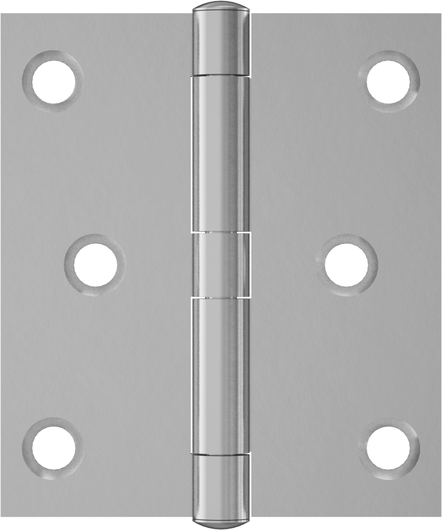 Delikli Yüzeye Montaj Menteşesi, Çıkarılabilir Pim, 430 Paslanmaz Çelik, 3" x 1-5/16" Kapı Kanadı — 2 5⁄8", 3", Delikli