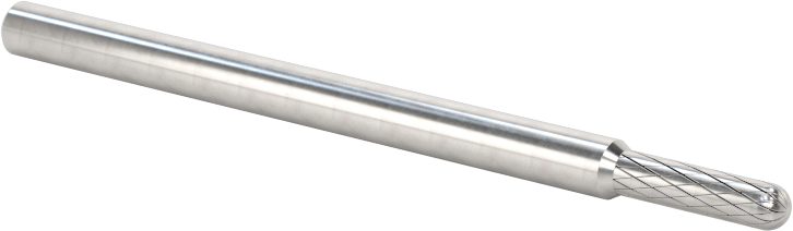 1/8" Çaplı Şaftlı Karbür Freze Ucu, Yuvarlak Silindir, Ticaret No., SC-41, Çift Kesimli Diş