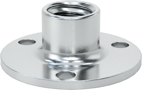 Vidalı Montaj Somunu, Çelik, 1/4"-20 Diş, 0.313" Çap x 1/4" Yükseklik Namlu