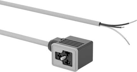 Solenoid Valf Takmalı Sinyal/Güç Kablosu, DIN Tip B