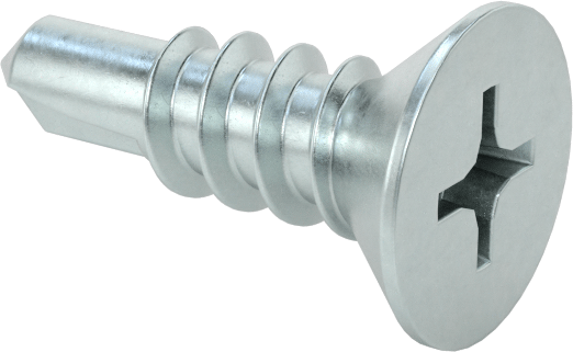 Phillips Havşa Başlı Delme Vidası, Çinko Kaplı Çelik, 4 Numara Vida Boyutu, 3/8" Uzunluk