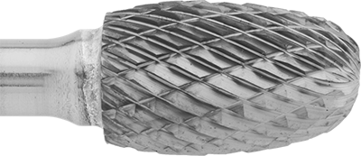1/4" Çaplı Şaftlı Karbür Freze Ucu, Oval, Anma Numarası