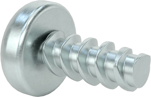 Yumuşak Metal için Diş Şekillendirme Vidaları, Çinko Kaplı Çelik, 0-80 Diş, 1/8" Uzunluk