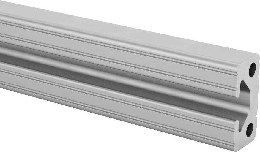 T-Yivli Çerçeve, Tek Düşük Profilli Ray, Gümüş, 1" Yükseklik, 0.5" Genişlik, Katı — Tekli, 1", 1⁄2"