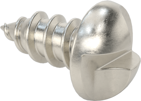 18-8 Paslanmaz Çelik Sac Metal için Tek Yönlü Vidalar, Yuvarlak Baş, Numara 8 Boyut, 3/8" Uzunluk — Tek Yön, No. 8, 3⁄8"