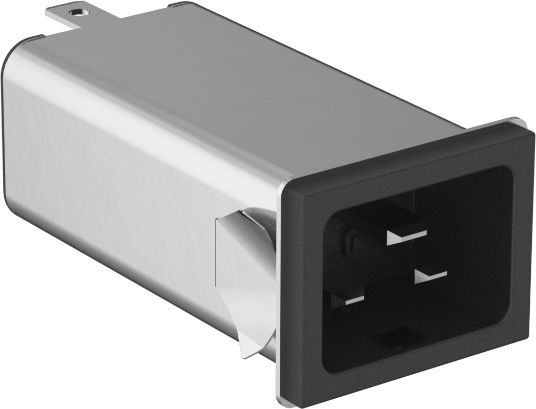 EMI Filtreleme IEC Konektörü, Geçmeli Yuva, Hızlı Ayırma, C20, 20A UL — 16 amp, 20 amp, C20, Erkek