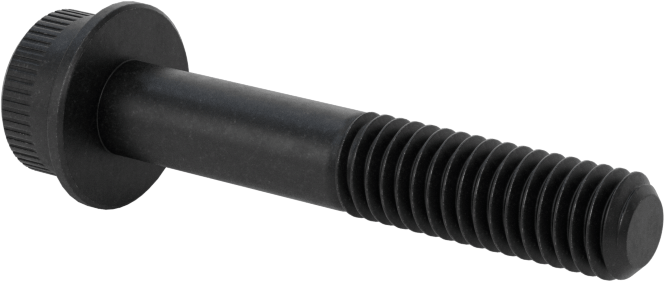 Flanşlı Alyan Başlı Vida, Siyah Oksitli Alaşımlı Çelik, M6 x 1 mm Diş, 35 mm Uzunluk