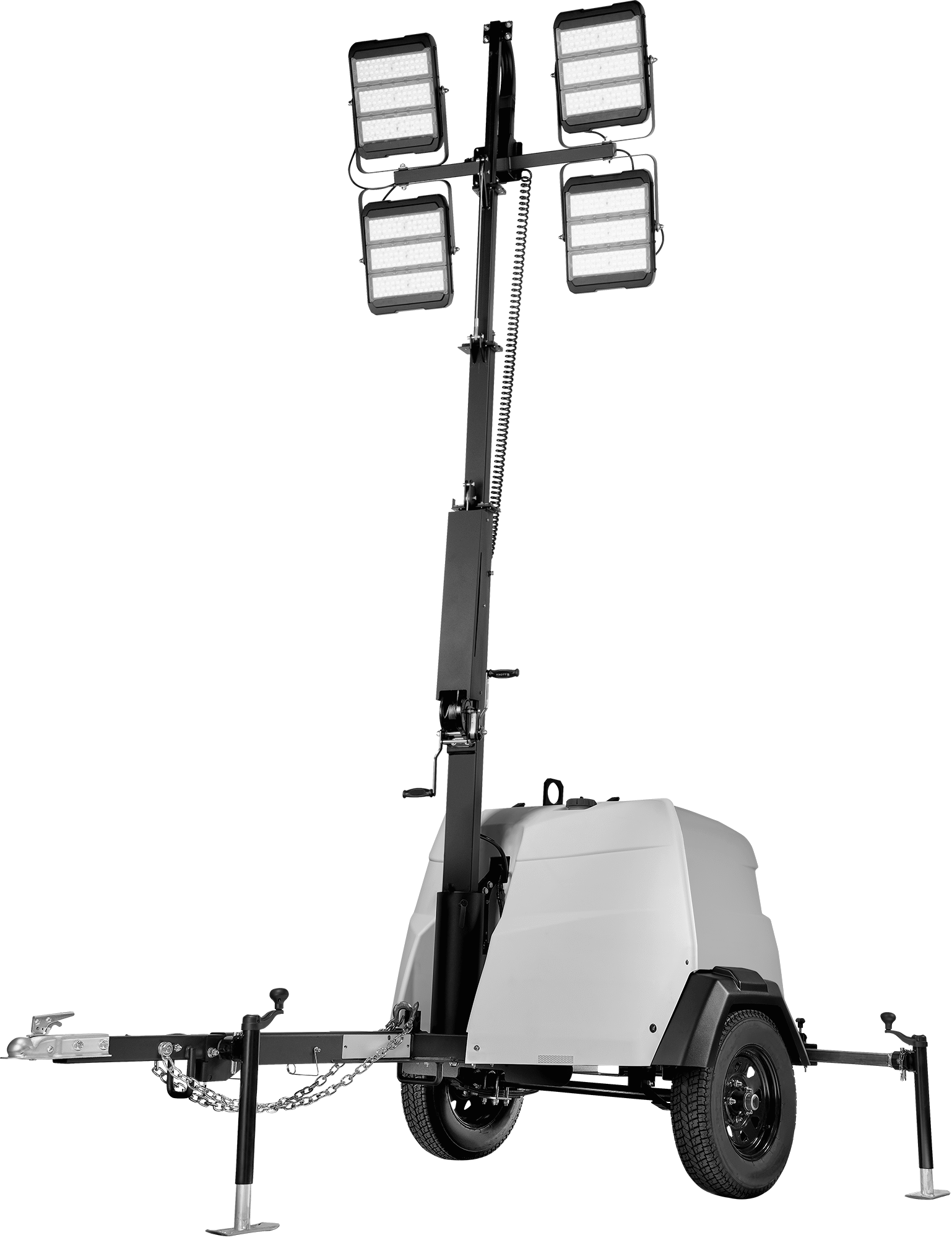 Jeneratörlü Geniş Alan Projektörü, Mobil, 2.4 Kw Maksimum Sürekli