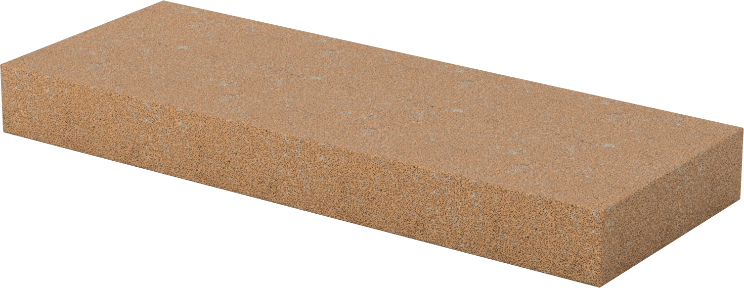 Ateş Tuğlası, 2-1/2" x 9" x 24", 2300°F Maksimum Sıcaklık