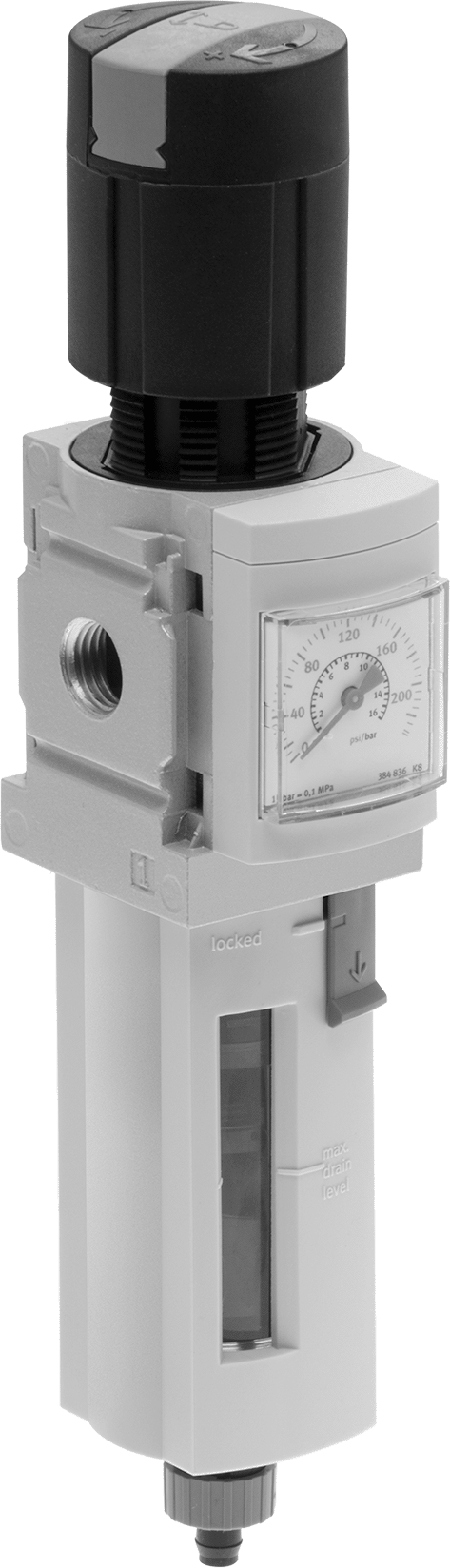 Festo Modüler Basınçlı Hava Filtresi/Regülatörü, Parçacık Giderme için, Seri MS9, 1 NPT Dişi — Evet, Filtre/Regülatör, NPT