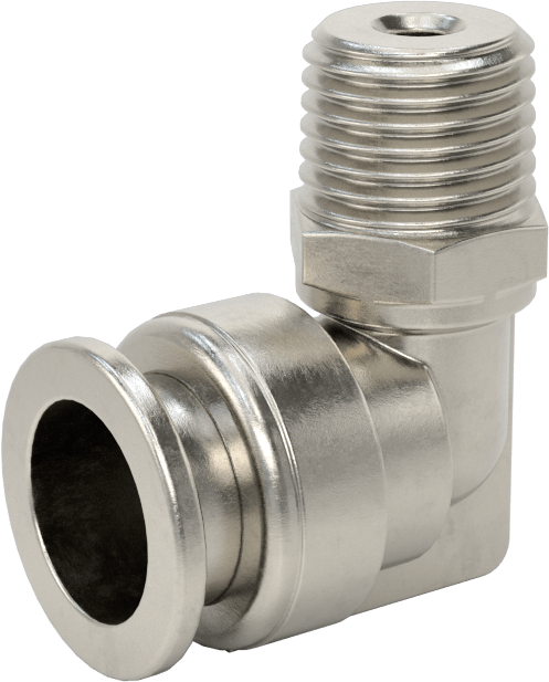 Hava ve Su için Paslanmaz Çelik Bas-Bağlan Tüp Bağlantı Elemanı, 90 Derece Dirsek Adaptörü, 1/2" Boru Dış Çapı x 1/4 NPT Erkek