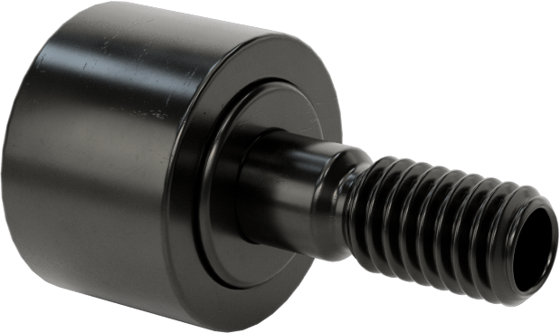 Vidalı Siyah Oksit Çelik Ray Makarası, Contasız Düz, 16 mm Çap x 11 mm Genişlikte Silindir