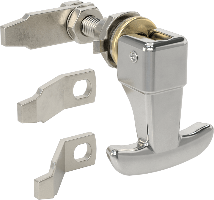 Kaldır ve Çevir Sıkı Tutuşlu T-Kolu Kam Mandalları, 304 Paslanmaz Çelik, Parlatılmış