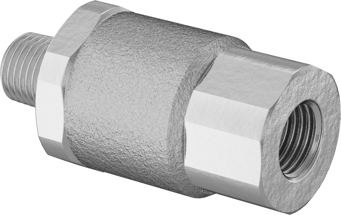 Bronz Dişli Çekvalf, PTFE Yaylı Bilyeli, 1/4 NPT Erkek