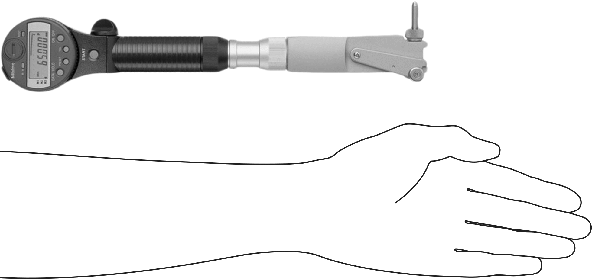 Mitutoyo Elektronik İç Çap Komparatörleri, Model Numarası 511-521 1.8" ila 4" Ölçüm Aralığı