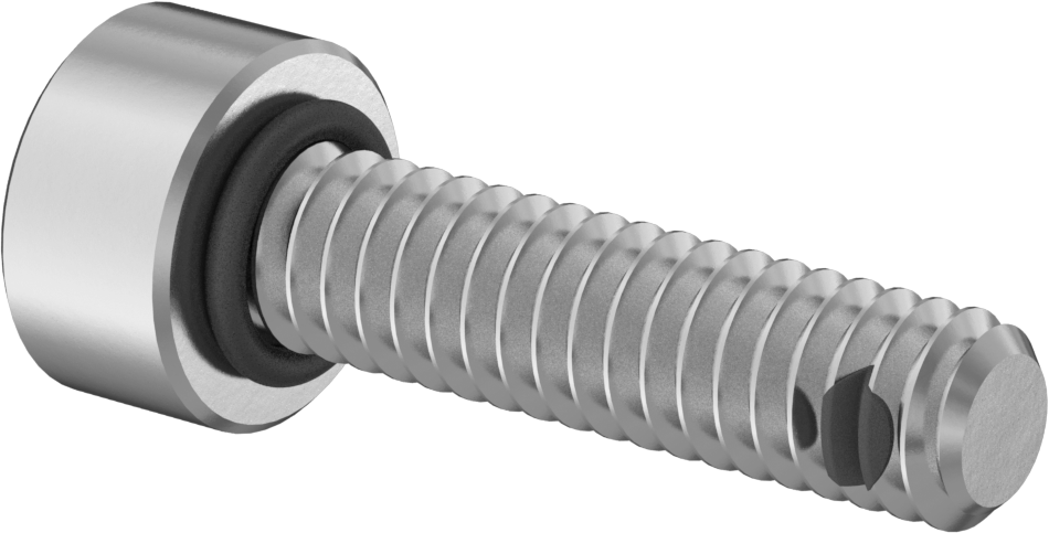 18-8 Paslanmaz Çelik Titreşime Dayanıklı Sızdırmaz Alyan Başlı Vida, Silikon O-Ringli, M2 x 0.4 mm Diş Boyutu, 8 mm Uzunluk