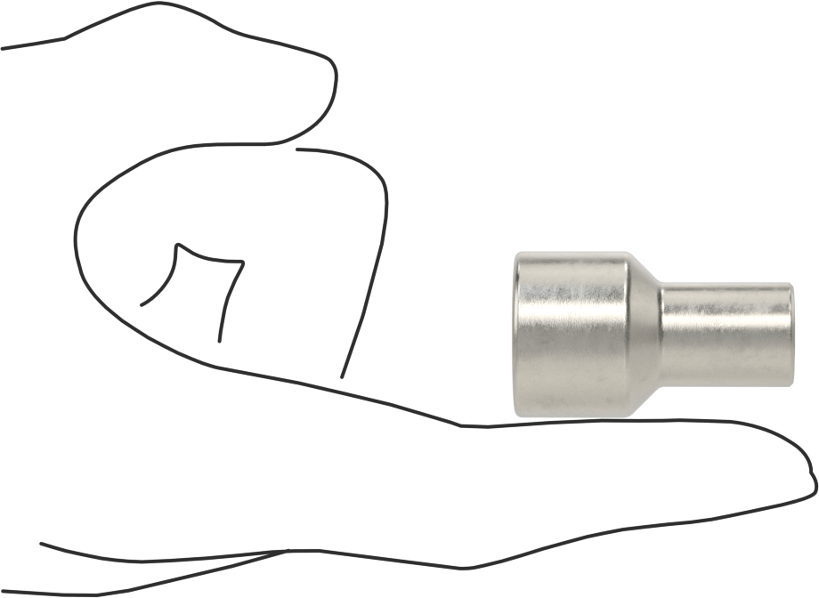6 Uçlu Paslanmaz Çelik Soket, 1/2" Kare Tahrik, 8 mm Tahrik Boyutu