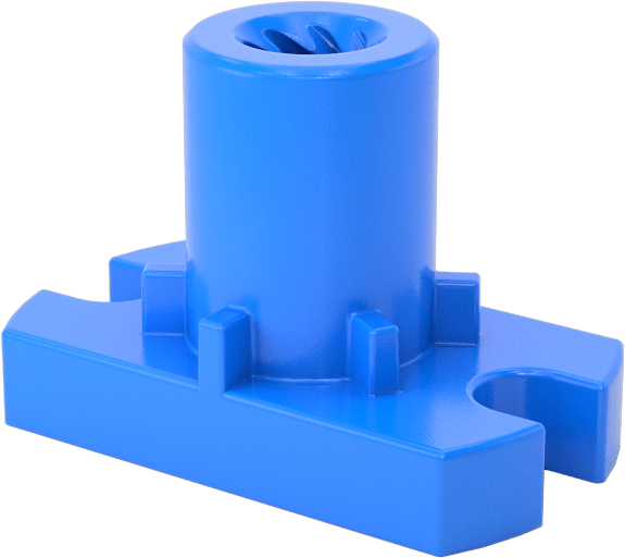 Hızlı Hareketli Ultra Hassas Kılavuz Vida için M4 x 1.25 mm Dişli Flanşlı Somun — M4 × 1.25 mm, Somun, 1⁄2"