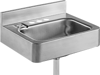 304 Paslanmaz Çelik Duvara Monte Lavabo