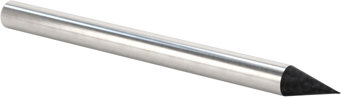 Elmas Kaplı Karbür Uçlu Freze, Kare Uç, 2 Yivli, 0.2 mm Freze Çapı, 40 mm Toplam Uzunluk