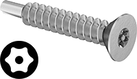 Kurcalamaya Dayanıklı Torx Çelik Havşa Başlı Delme Vidaları