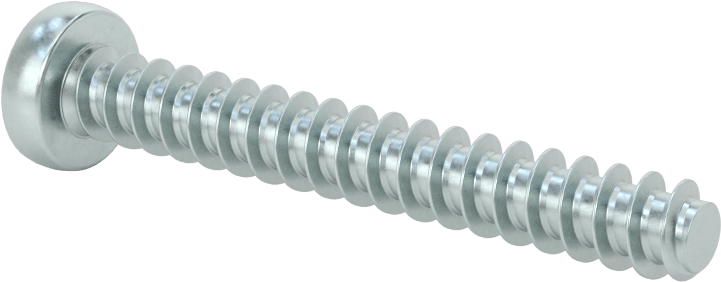 Yuvarlak Başlı Diş Açıcı Vidalar, Torx, Çinko Kaplı Çelik, 1/4" Boyut, 2" Uzunluk
