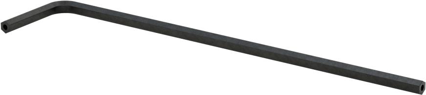 Alaşımlı Çelik Kurcalamaya Dayanıklı Altıgen L Anahtarı, Siyah Fosfat Kaplamalı, 2.5 mm Tahrik, 3-9/16" Toplam Uzunluk