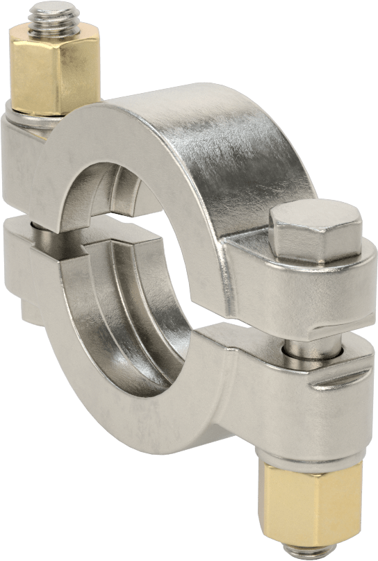 1" için Cıvatalı Paslanmaz Çelik Kelepçe, 1-1/4" ve 1-1/2" Boru Dış Çapı Yüksek Parlaklıkta Hızlı Kelepçeli Hijyenik Boru Bağlantı Elemanı