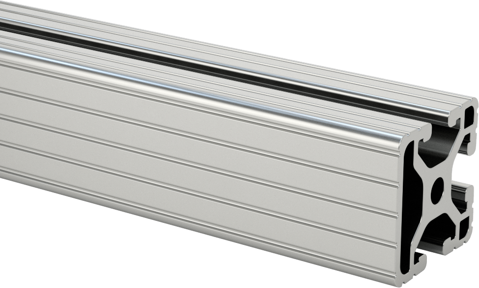 T-Yivli Çerçeve Rayı, Tek 3 Yuvalı, Yivli, Gümüş, 1-1/2" Yükseklik x 1-1/2" Genişlik — 1 1/2", 1 1/2", İçi Boş