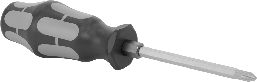 Yivli Uçlu Tornavida, 2 Numaralı Pozidriv® Tahrik, 8-1/4" Toplam Uzunluk — No. 2, Sürücü, Ultra Grip