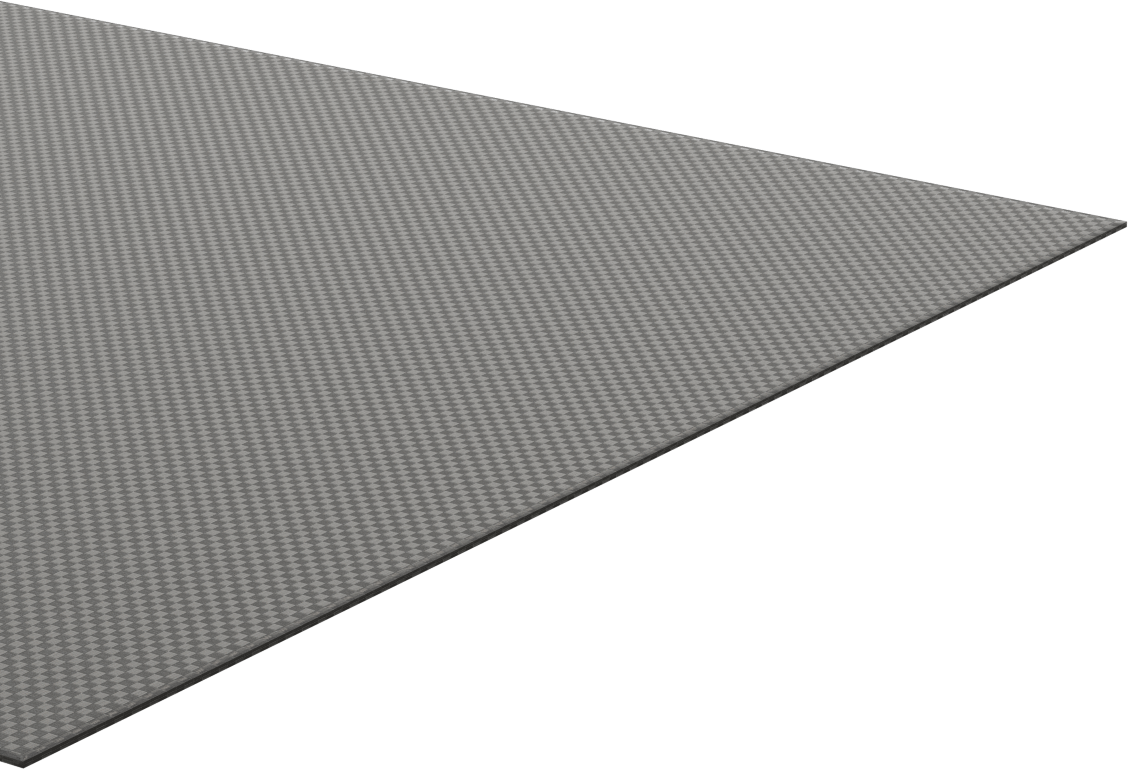 Darbeye Dayanıklı Yüksek Mukavemetli Karbon Fiber Levha, Kevlar Çekirdekli, 0.06 inç Kalınlık, 12" x 12"