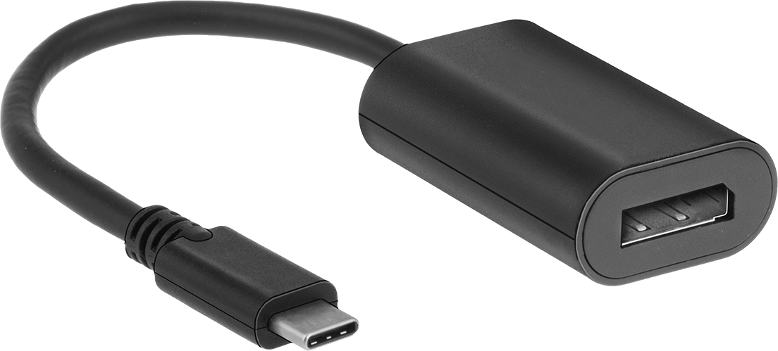 USB Adaptör Kablosu, C Fişi x DisplayPort Soketi, 6 inç Uzunluk — Adaptör, 6", Çift Korumalı
